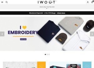 How iwantoneofthose.com looks like on a tablet such as an iPad.