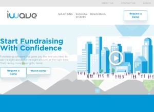 How iwave.com looks like on a tablet such as an iPad.