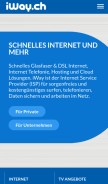 How iway.ch looks like on a mobile device such as an iPhone.