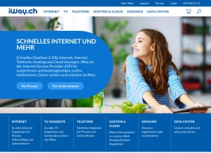 How iway.ch looks like on a tablet such as an iPad.