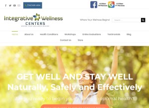 How iwcenters.com looks like on a tablet such as an iPad.