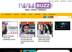 How iwmbuzz.com looks like on a tablet such as an iPad.