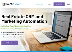 How ixactcontact.com looks like on a tablet such as an iPad.