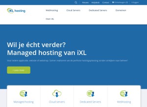 How ixlhosting.nl looks like on a tablet such as an iPad.