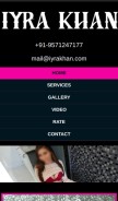 How iyrakhan.com looks like on a mobile device such as an iPhone.
