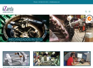 How izanda.com looks like on a tablet such as an iPad.