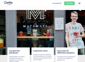 How izettle.com looks like on a tablet such as an iPad.