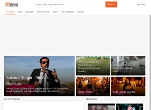 How izlesene.com looks like on a tablet such as an iPad.
