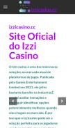 How izzicasino.cc looks like on a mobile device such as an iPhone.