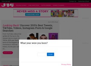 How j-14.com looks like on a tablet such as an iPad.