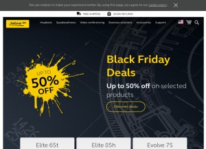 How jabra.sg looks like on a tablet such as an iPad.