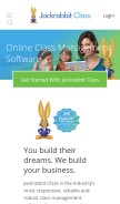 How jackrabbitclass.com looks like on a mobile device such as an iPhone.