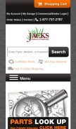 How jackssmallengines.com looks like on a mobile device such as an iPhone.