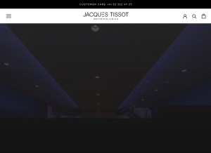 How jacques-tissot.ch looks like on a tablet such as an iPad.