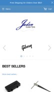 How jadenguitarparts.com looks like on a mobile device such as an iPhone.