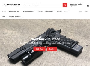 How jagprecision.com looks like on a tablet such as an iPad.