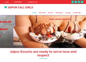 How jaipurcallgirls.co.in looks like on a tablet such as an iPad.