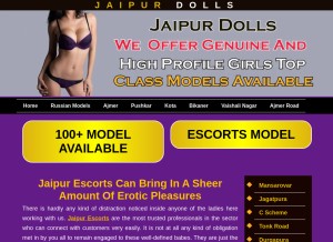 How jaipurdolls.com looks like on a tablet such as an iPad.
