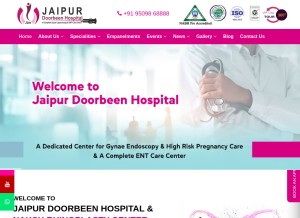 How jaipurdoorbeenhospital.com looks like on a tablet such as an iPad.