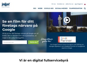 How jajja.com looks like on a tablet such as an iPad.