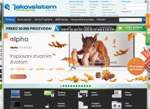 How jakovsistem.com looks like on a tablet such as an iPad.