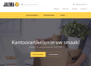 How jalema.com looks like on a tablet such as an iPad.