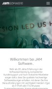 How jam-software.de looks like on a mobile device such as an iPhone.