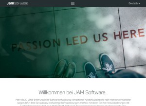 How jam-software.de looks like on a tablet such as an iPad.