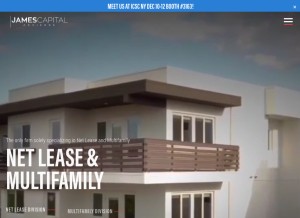 How jamescapitaladvisors.com looks like on a tablet such as an iPad.