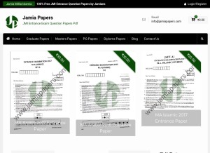 How jamiapapers.com looks like on a tablet such as an iPad.