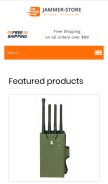 How jammer-store.com looks like on a mobile device such as an iPhone.