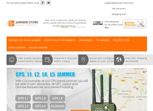 How jammer-store.com looks like on a tablet such as an iPad.