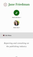 How janefriedman.com looks like on a mobile device such as an iPhone.