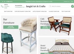 How jangidart.com looks like on a tablet such as an iPad.