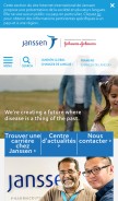 How janssen.com looks like on a mobile device such as an iPhone.