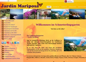 How jardin-mariposa.com looks like on a tablet such as an iPad.