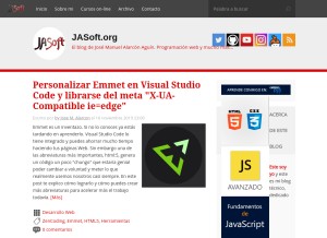 How jasoft.org looks like on a tablet such as an iPad.