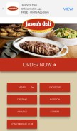 How jasonsdeli.com looks like on a mobile device such as an iPhone.