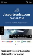 How jaspertronics.com looks like on a mobile device such as an iPhone.