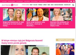 How jastrzabpost.pl looks like on a tablet such as an iPad.