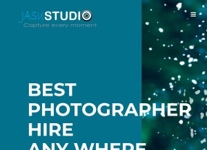 How jasustudio.com looks like on a tablet such as an iPad.