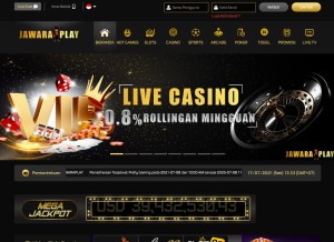 How jawaraplay.com looks like on a tablet such as an iPad.