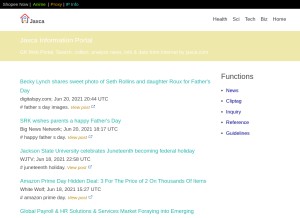 How jaxca.com looks like on a tablet such as an iPad.