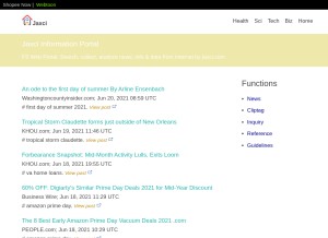 How jaxci.com looks like on a tablet such as an iPad.