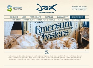 How jaxfishhouse.com looks like on a tablet such as an iPad.