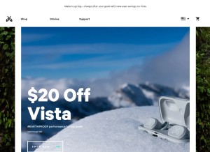 How jaybirdsport.run looks like on a tablet such as an iPad.