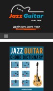 How jazzguitar.be looks like on a mobile device such as an iPhone.