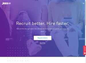 How jazzhr.com looks like on a tablet such as an iPad.