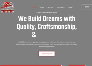 How jbcontractingpa.com looks like on a tablet such as an iPad.