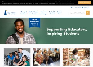 How jblearning.com looks like on a tablet such as an iPad.